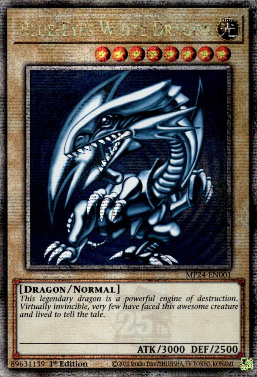 Blue-Eyes White Dragon [MP24-EN001] Quarter Century Secret Rare | Gaming Infinity