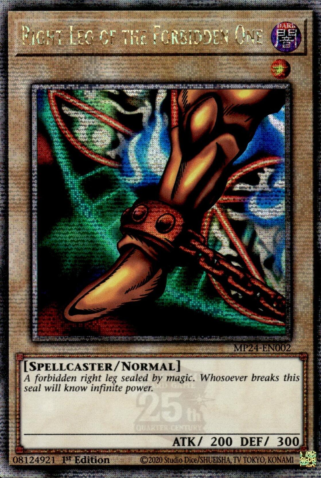 Right Leg of the Forbidden One [MP24-EN002] Quarter Century Secret Rare | Gaming Infinity