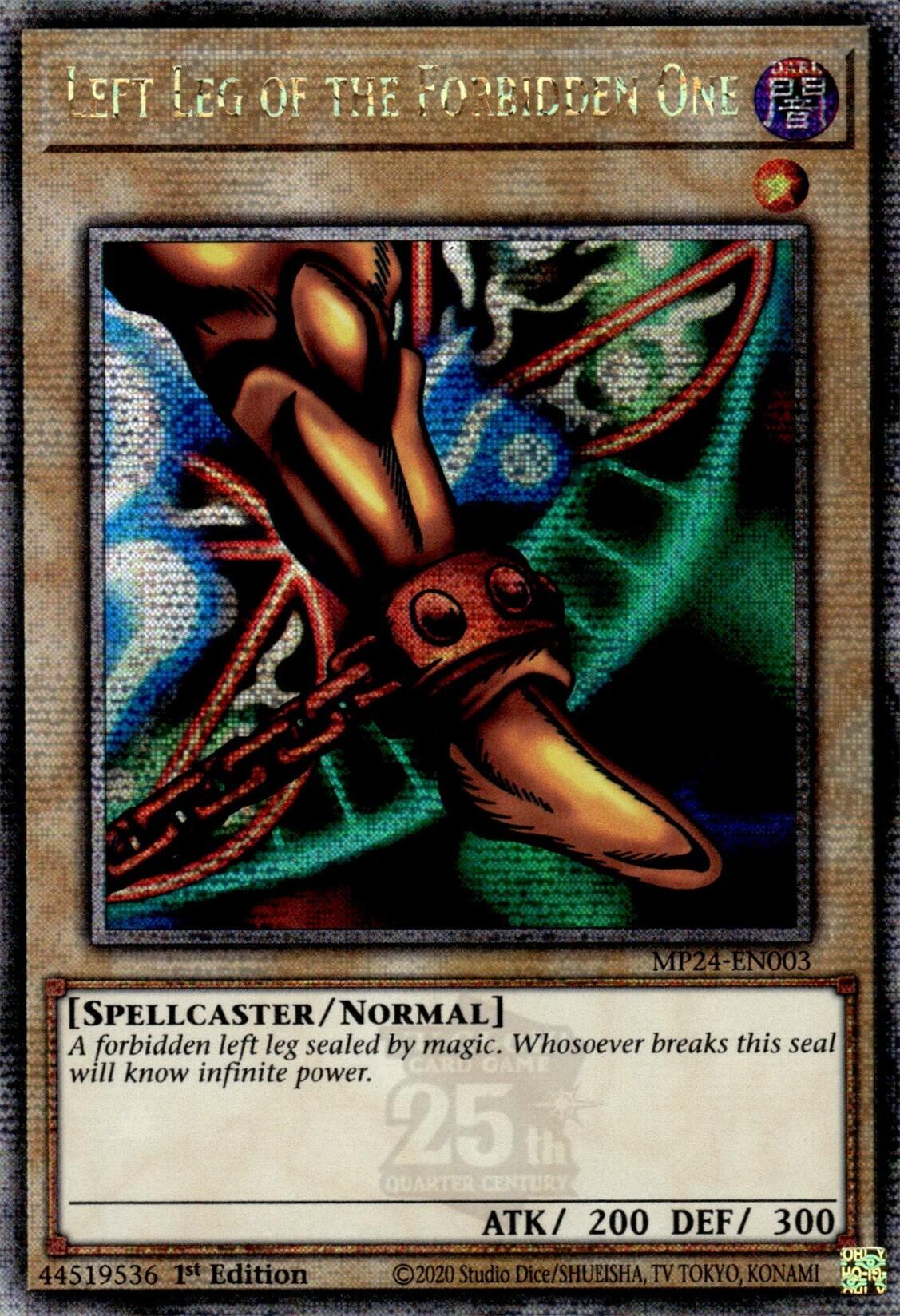 Left Leg of the Forbidden One [MP24-EN003] Quarter Century Secret Rare | Gaming Infinity