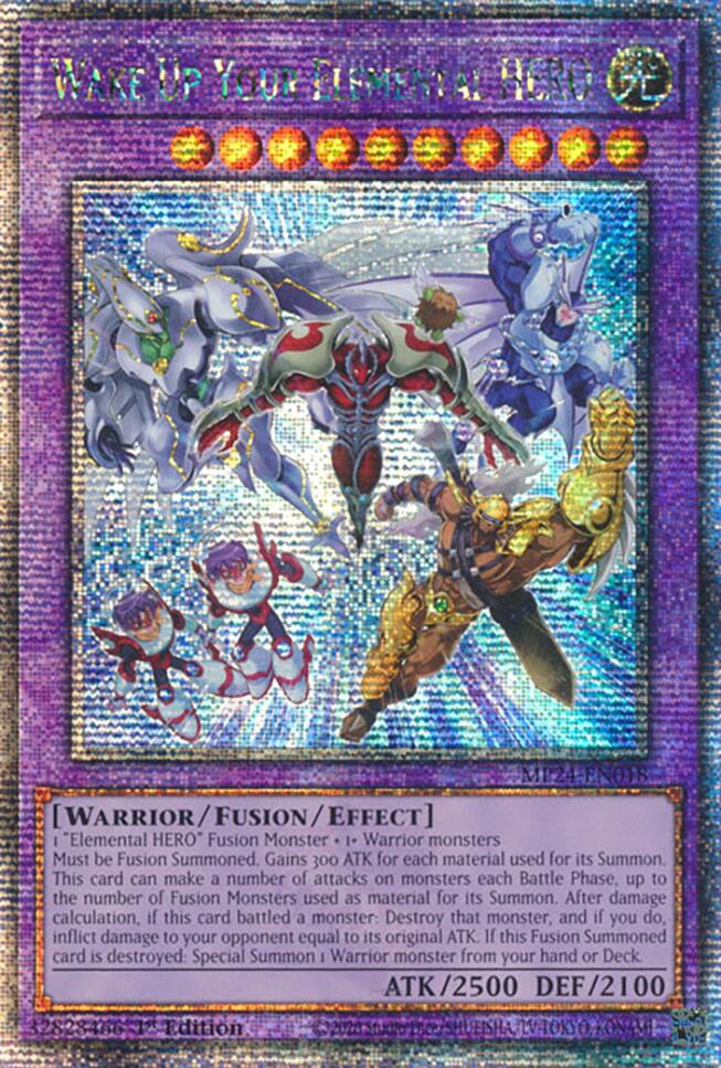 Wake Up Your Elemental HERO [MP24-EN018] Quarter Century Secret Rare | Gaming Infinity