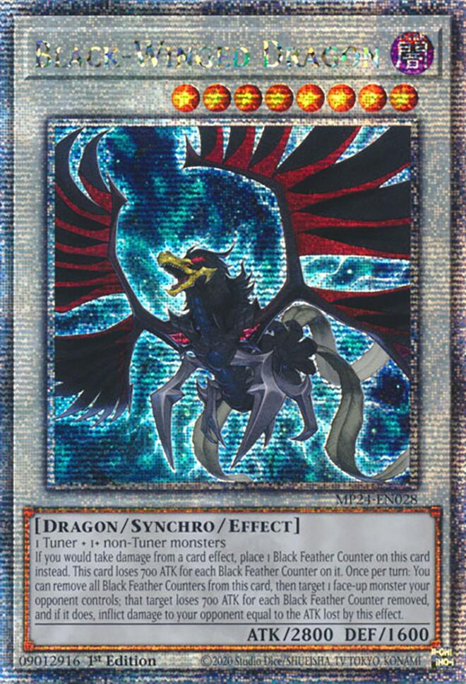 Black-Winged Dragon [MP24-EN028] Quarter Century Secret Rare | Gaming Infinity