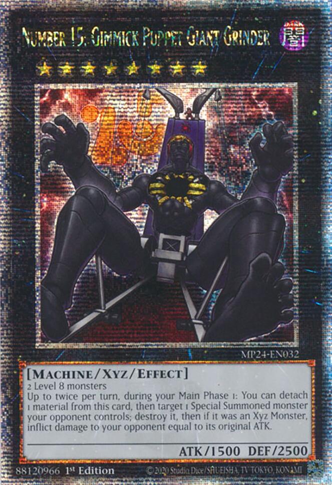 Number 15: Gimmick Puppet Giant Grinder [MP24-EN032] Quarter Century Secret Rare | Gaming Infinity