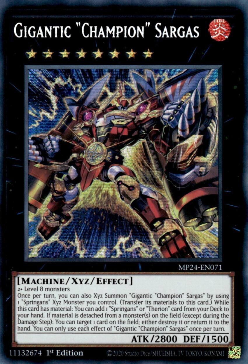 Gigantic "Champion" Sargas [MP24-EN071] Prismatic Secret Rare | Gaming Infinity