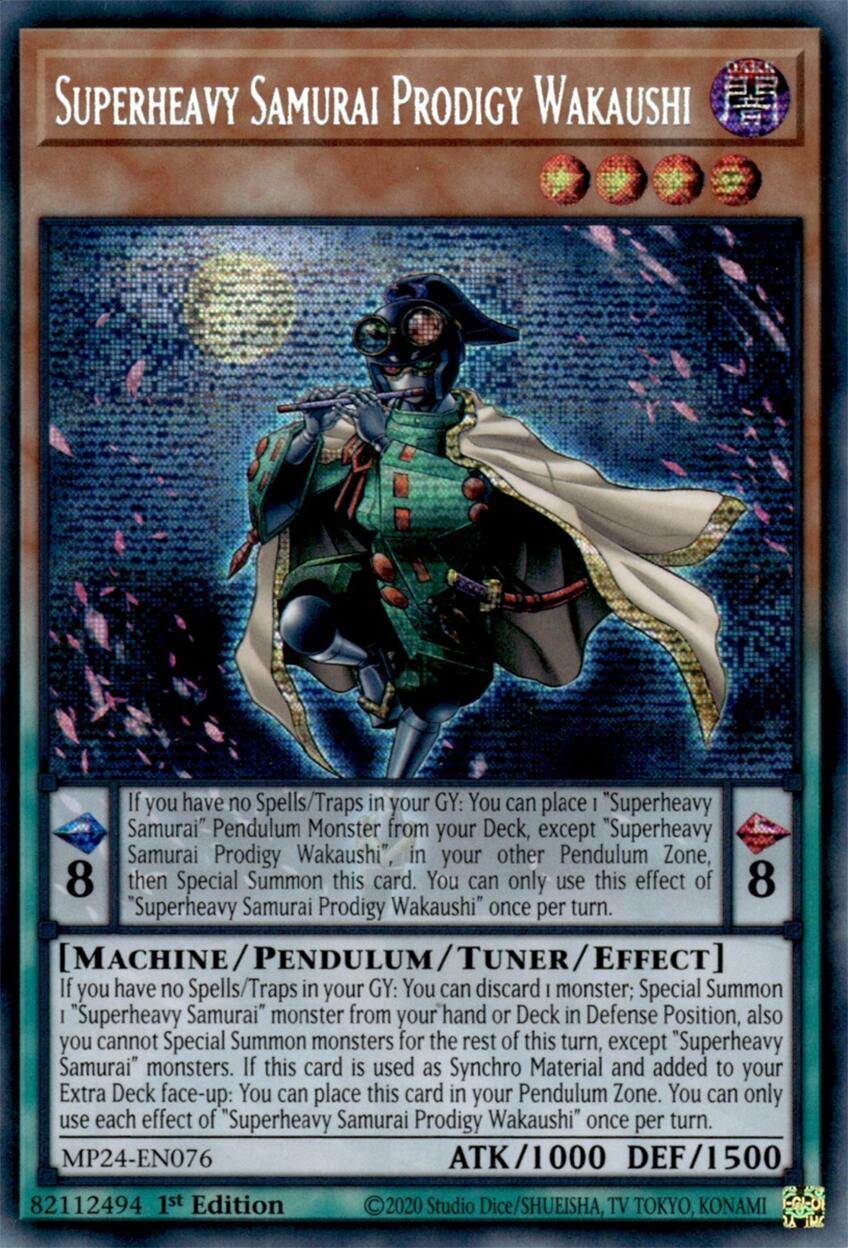 Superheavy Samurai Prodigy Wakaushi [MP24-EN076] Prismatic Secret Rare | Gaming Infinity