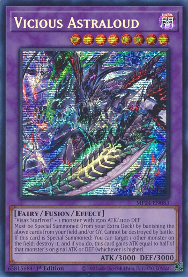 Vicious Astraloud [MP24-EN083] Prismatic Secret Rare | Gaming Infinity