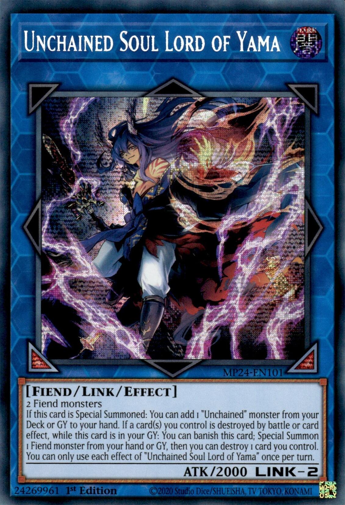 Unchained Soul Lord of Yama [MP24-EN101] Prismatic Secret Rare | Gaming Infinity