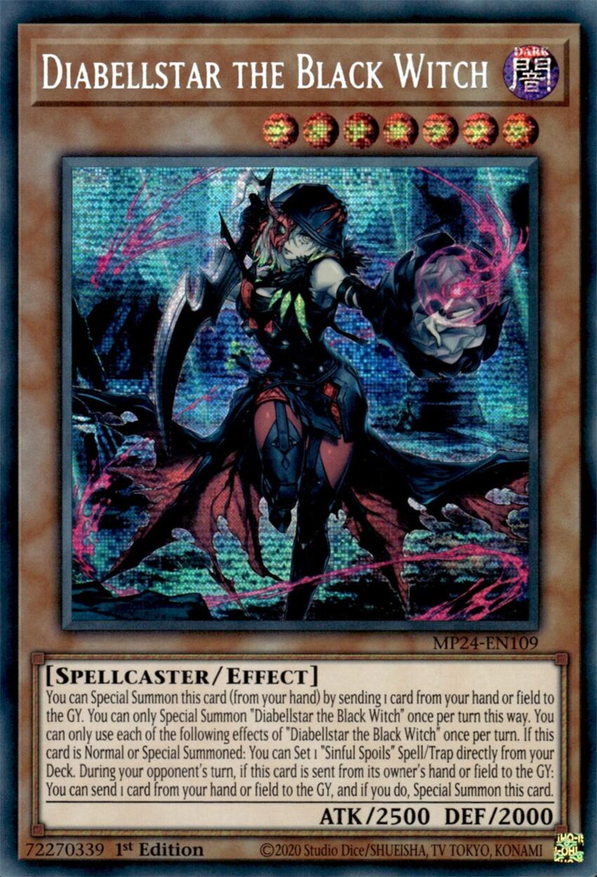 Diabellstar the Black Witch [MP24-EN109] Prismatic Secret Rare | Gaming Infinity