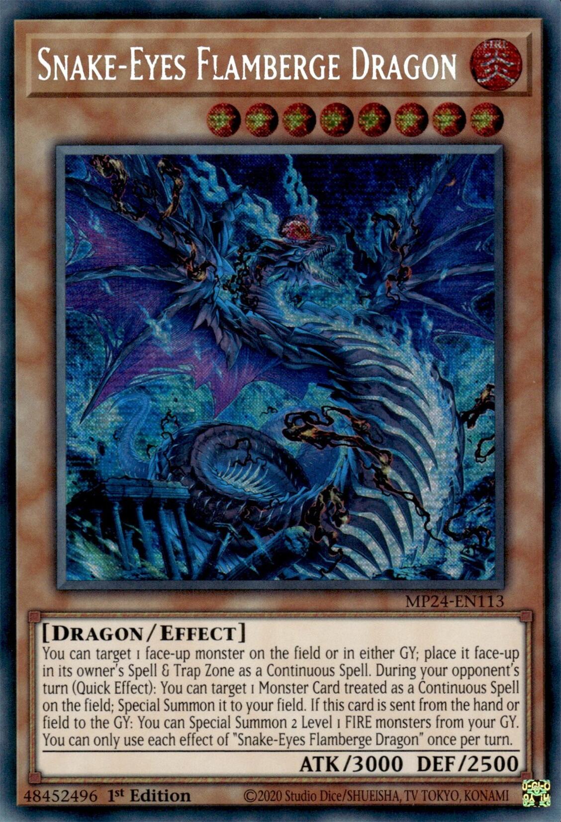 Snake-Eyes Flamberge Dragon [MP24-EN113] Prismatic Secret Rare | Gaming Infinity