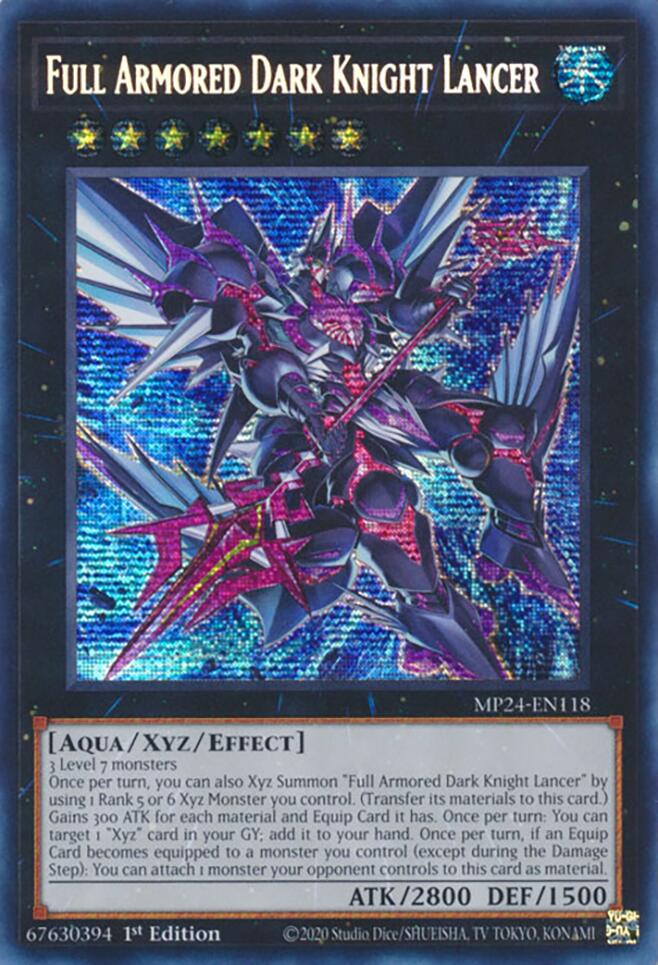 Full Armored Dark Knight Lancer [MP24-EN118] Prismatic Secret Rare | Gaming Infinity