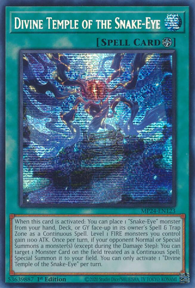 Divine Temple of the Snake-Eye [MP24-EN123] Prismatic Secret Rare | Gaming Infinity