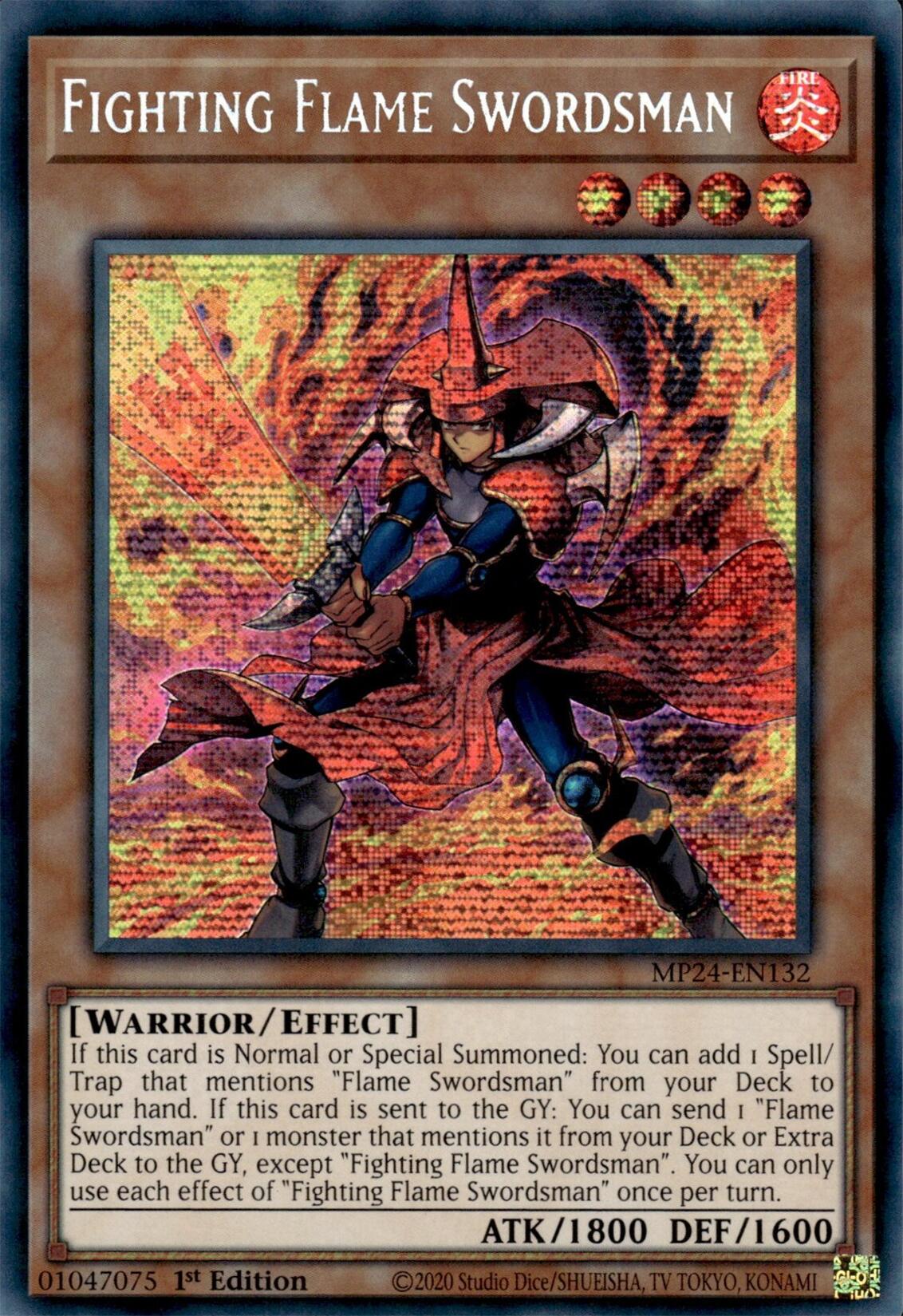 Fighting Flame Swordsman [MP24-EN132] Prismatic Secret Rare | Gaming Infinity