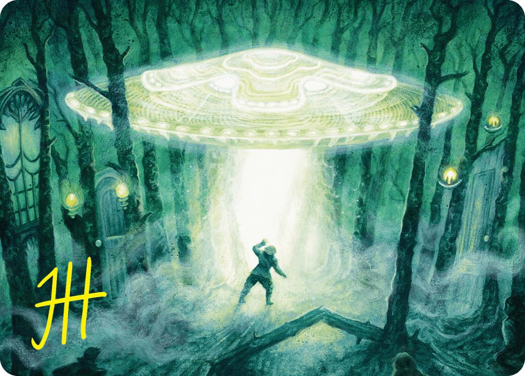 Unidentified Hovership Art Card (Gold-Stamped Signature) [Duskmourn: House of Horror Art Series] | Gaming Infinity