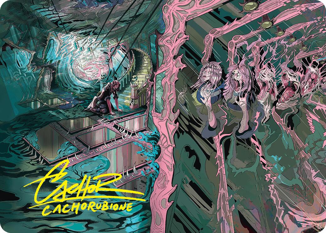 Mirror Room // Fractured Realm Art Card (Gold-Stamped Signature) [Duskmourn: House of Horror Art Series] | Gaming Infinity