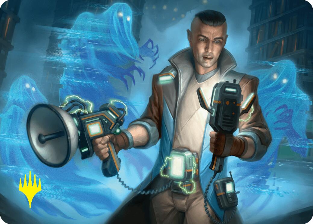 Paranormal Analyst Art Card (Gold-Stamped Signature) [Duskmourn: House of Horror Art Series] | Gaming Infinity