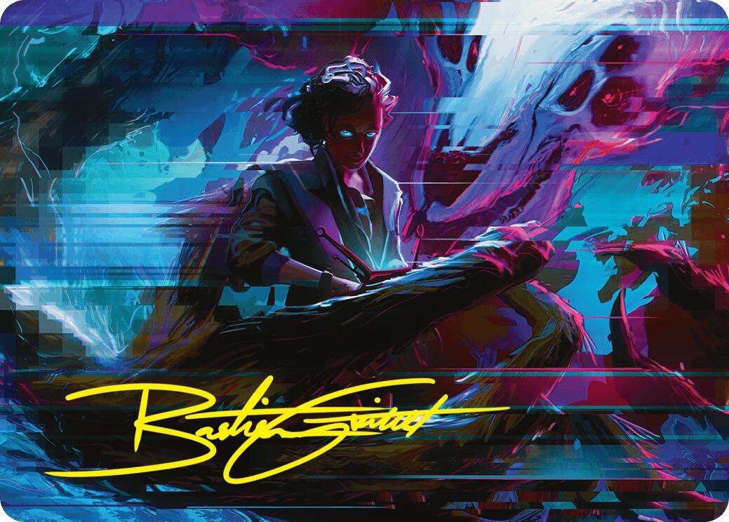 Demonic Counsel Art Card (32/54) (Gold-Stamped Signature) [Duskmourn: House of Horror Art Series] | Gaming Infinity