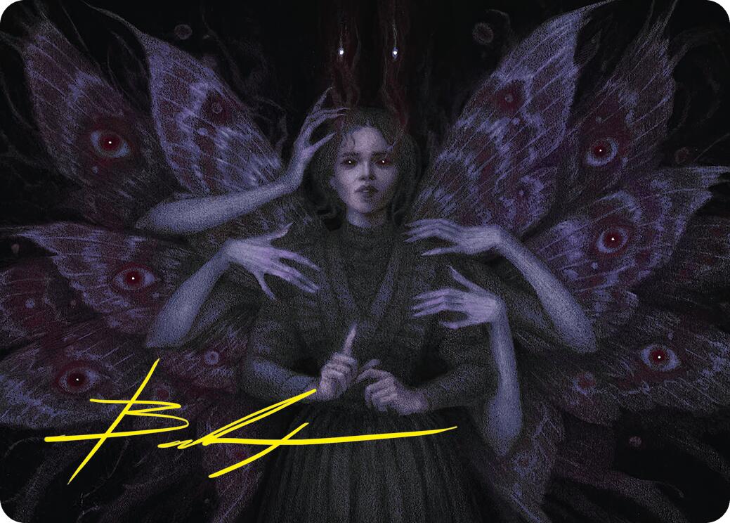Demonic Counsel Art Card (7/54) (Gold-Stamped Signature) [Duskmourn: House of Horror Art Series] | Gaming Infinity