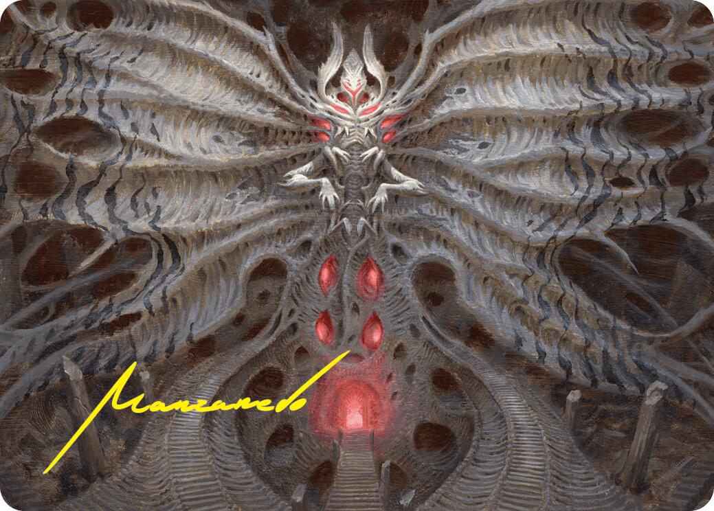 Valgavoth, Terror Eater Art Card (Gold-Stamped Signature) [Duskmourn: House of Horror Art Series] | Gaming Infinity