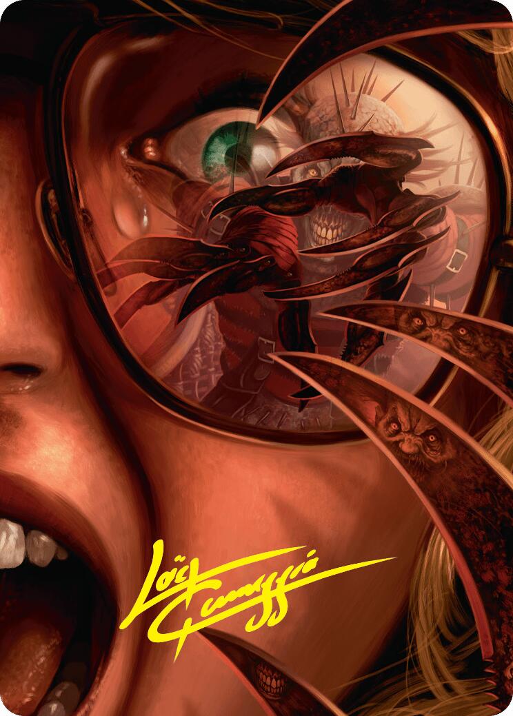 Razorkin Needlehead Art Card (Gold-Stamped Signature) [Duskmourn: House of Horror Art Series] | Gaming Infinity