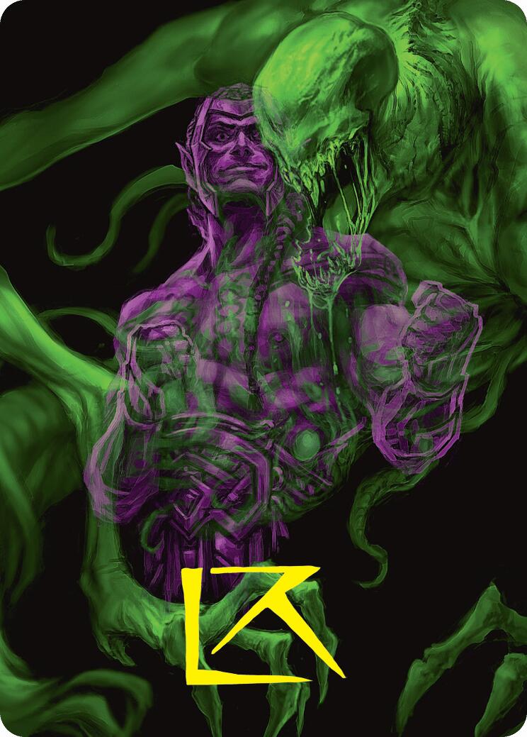 Tyvar, the Pummeler Art Card (Gold-Stamped Signature) [Duskmourn: House of Horror Art Series] | Gaming Infinity