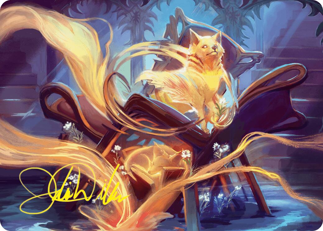 Inquisitive Glimmer Art Card (Gold-Stamped Signature) [Duskmourn: House of Horror Art Series] | Gaming Infinity