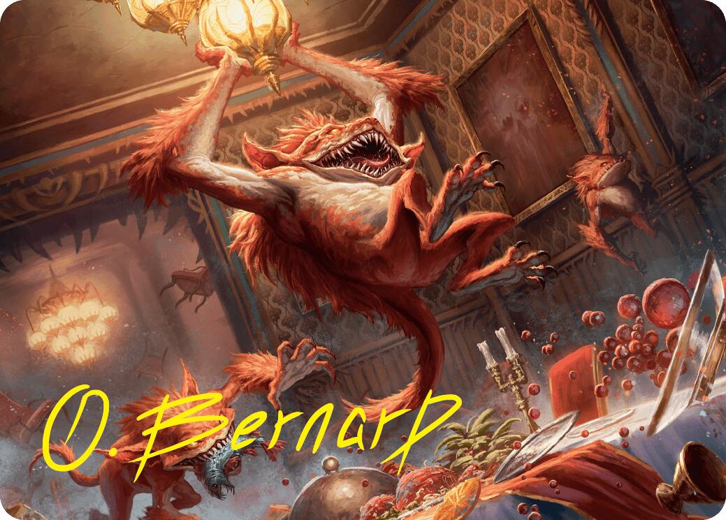 Midnight Mayhem Art Card (Gold-Stamped Signature) [Duskmourn: House of Horror Art Series] | Gaming Infinity