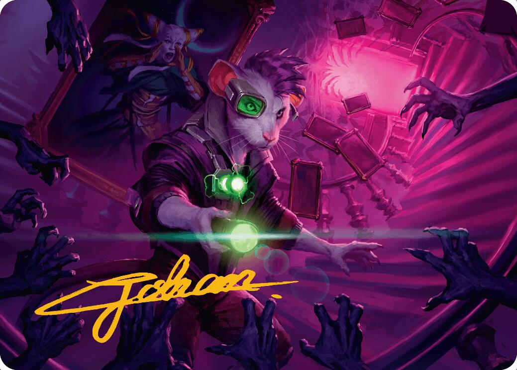 Nashi, Searcher in the Dark Art Card (21/54) (Gold-Stamped Signature) [Duskmourn: House of Horror Art Series] | Gaming Infinity