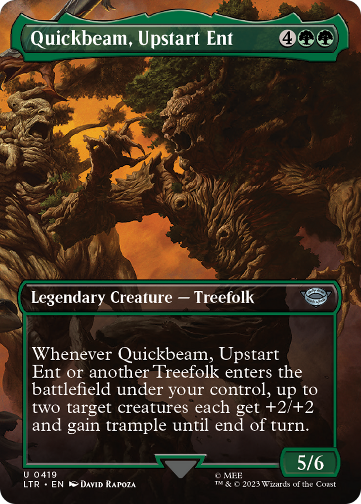 Quickbeam, Upstart Ent (Borderless Alternate Art) [The Lord of the Rings: Tales of Middle-Earth] | Gaming Infinity