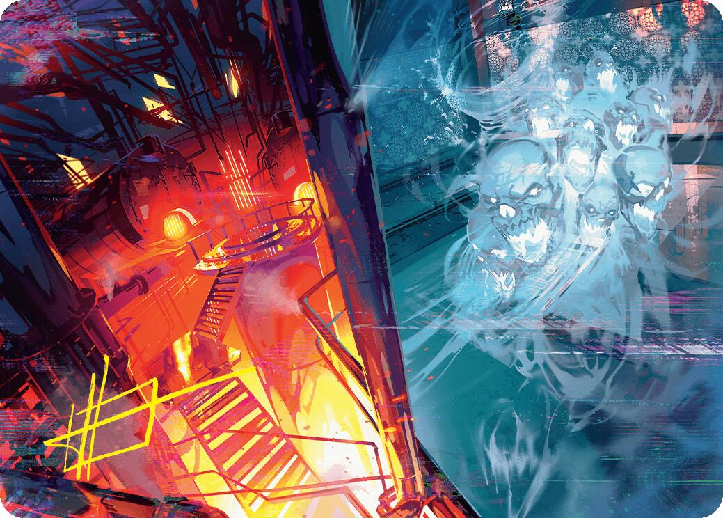 Roaring Furnace // Steaming Sauna Art Card (Gold-Stamped Signature) [Duskmourn: House of Horror Art Series] | Gaming Infinity