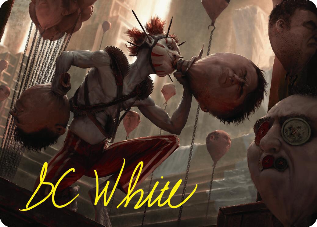 The Jolly Balloon Man Art Card (Gold-Stamped Signature) [Duskmourn: House of Horror Art Series] | Gaming Infinity