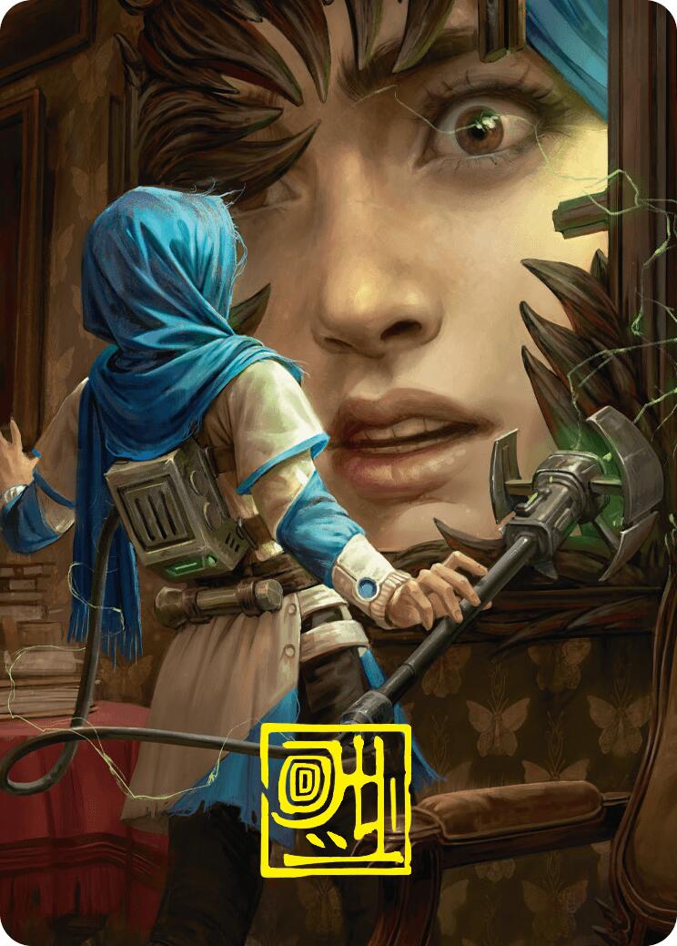 Reality Is Mine to Control Art Card (Gold-Stamped Signature) [Duskmourn: House of Horror Art Series] | Gaming Infinity