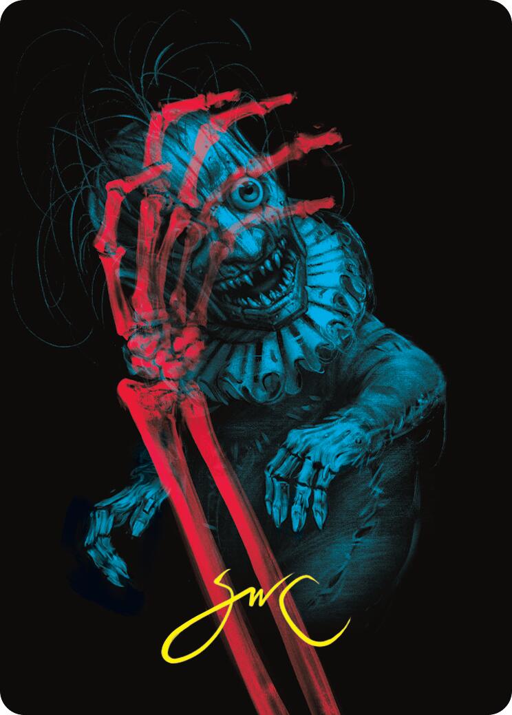 Marvin, Murderous Mimic Art Card (Gold-Stamped Signature) [Duskmourn: House of Horror Art Series] | Gaming Infinity