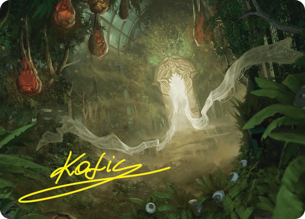 Hushwood Verge Art Card (Gold-Stamped Signature) [Duskmourn: House of Horror Art Series] | Gaming Infinity