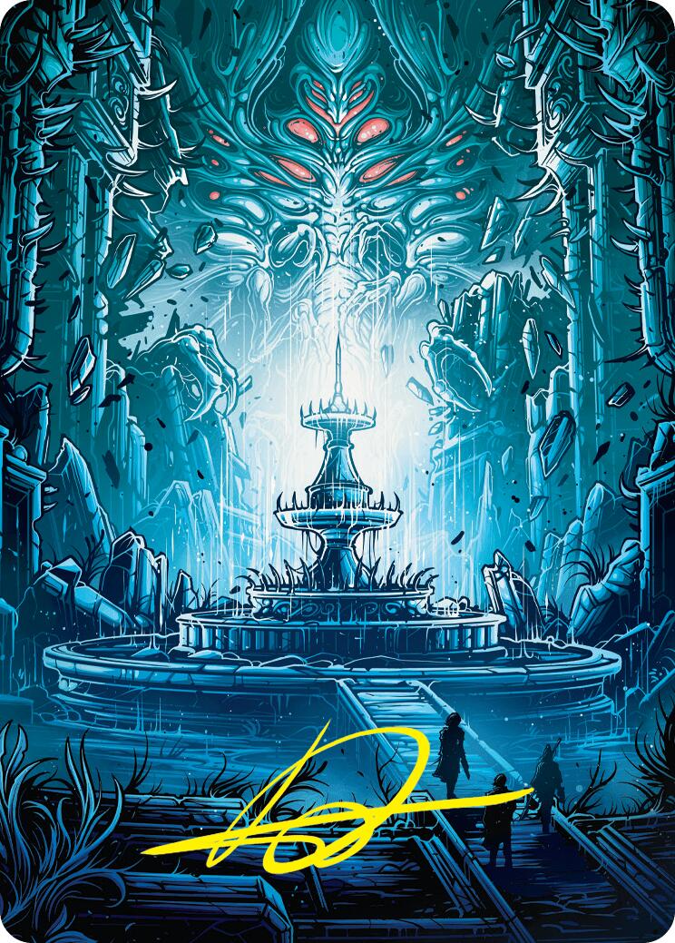 Island Art Card (Gold-Stamped Signature) [Duskmourn: House of Horror Art Series] | Gaming Infinity