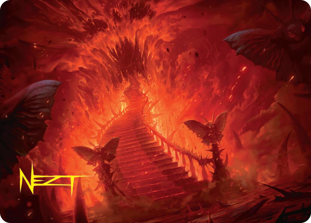 Mountain Art Card (Gold-Stamped Signature) [Duskmourn: House of Horror Art Series] | Gaming Infinity