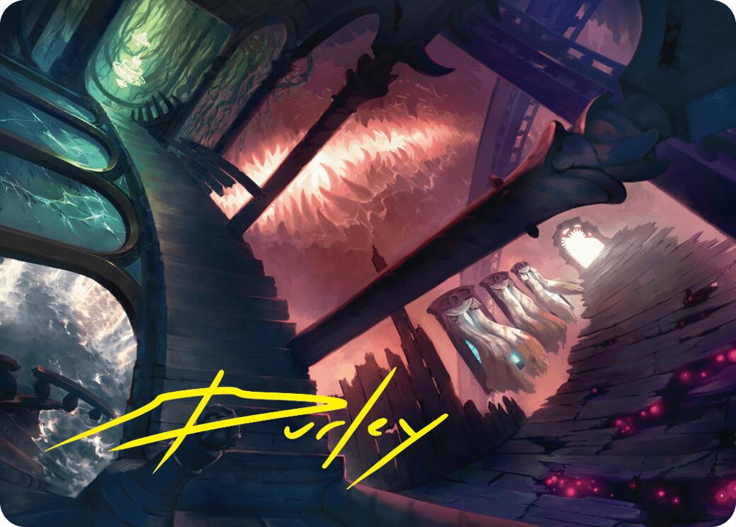 Terramorphic Expanse Art Card (Gold-Stamped Signature) [Duskmourn: House of Horror Art Series] | Gaming Infinity