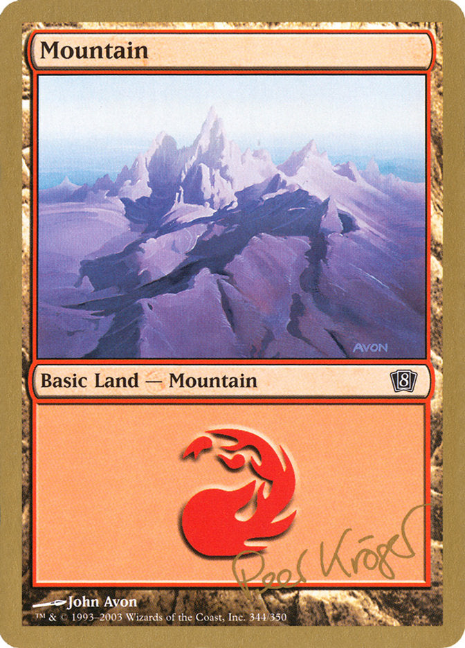 Mountain (344) (Peer Kroger) [World Championship Decks 2003] | Gaming Infinity