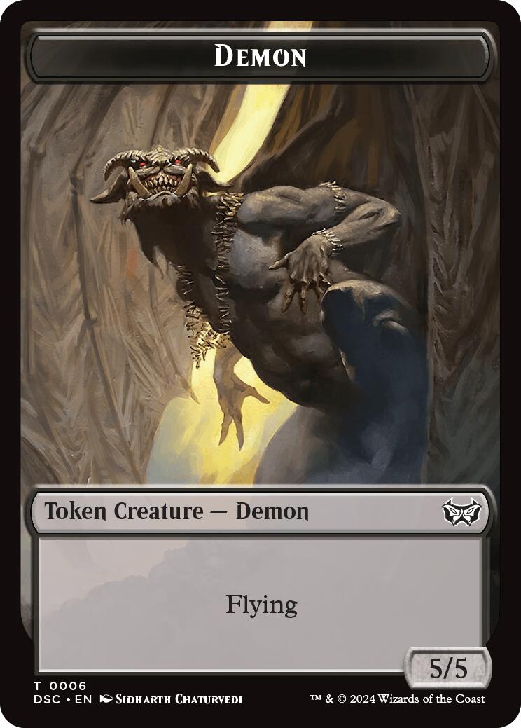 Demon // Bird Double-Sided Token [Duskmourn: House of Horror Commander Tokens] | Gaming Infinity