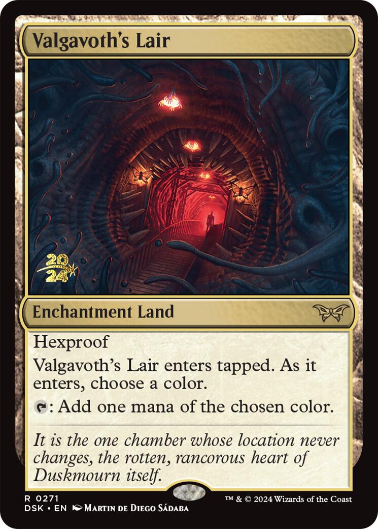 Valgavoth's Lair [Duskmourn: House of Horror Prerelease Promos] | Gaming Infinity
