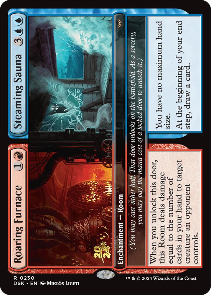 Roaring Furnace // Steaming Sauna [Duskmourn: House of Horror Prerelease Promos] | Gaming Infinity