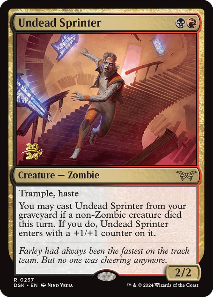 Undead Sprinter [Duskmourn: House of Horror Prerelease Promos] | Gaming Infinity