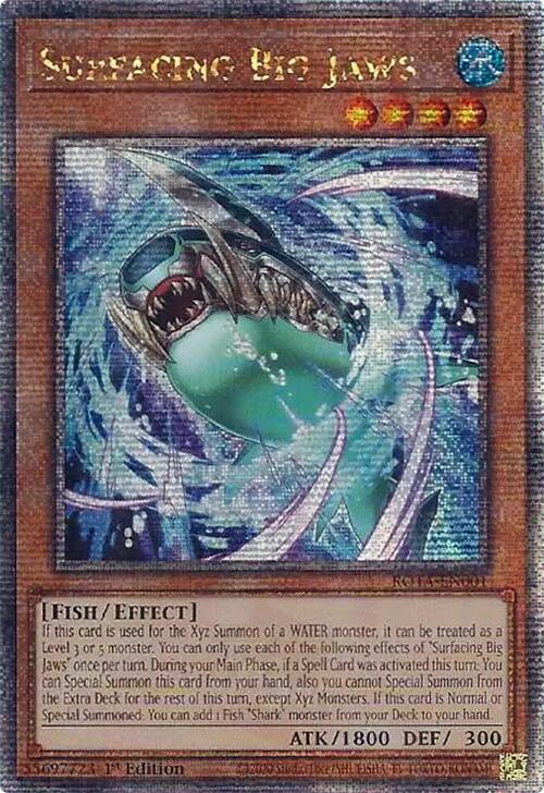 Surfacing Big Jaws (Quarter Century Secret Rare) [ROTA-EN001] Quarter Century Secret Rare | Gaming Infinity