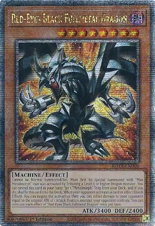 Red-Eyes Black Fullmetal Dragon (Quarter Century Secret Rare) [ROTA-EN005] Quarter Century Secret Rare | Gaming Infinity