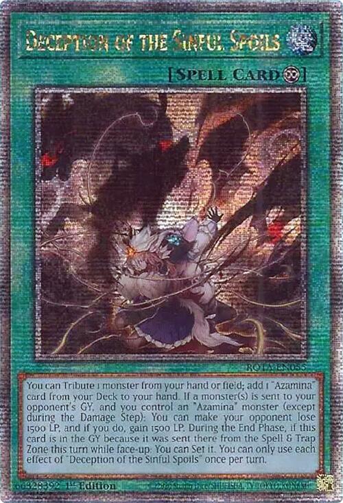 Deception of the Sinful Spoils (Quarter Century Secret Rare) [ROTA-EN055] Quarter Century Secret Rare | Gaming Infinity