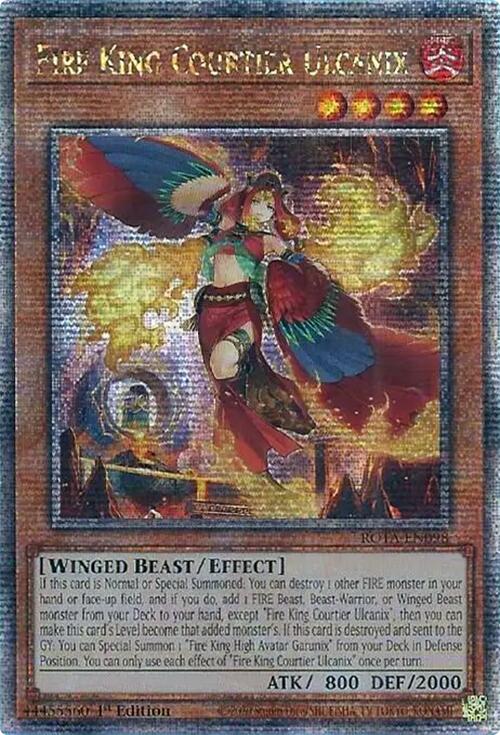 Fire King Courtier Ulcanix (Quarter Century Secret Rare) [ROTA-EN098] Quarter Century Secret Rare | Gaming Infinity