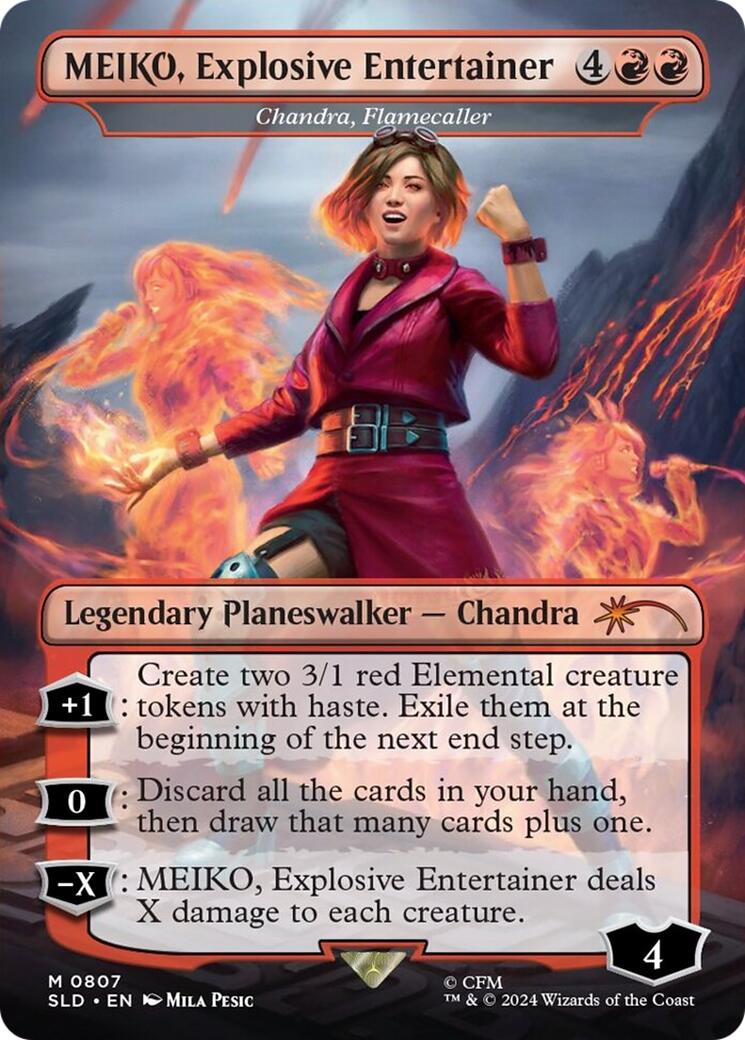 MEIKO, Explosive Entertainer - Chandra, Flamecaller [Secret Lair Drop Series] | Gaming Infinity