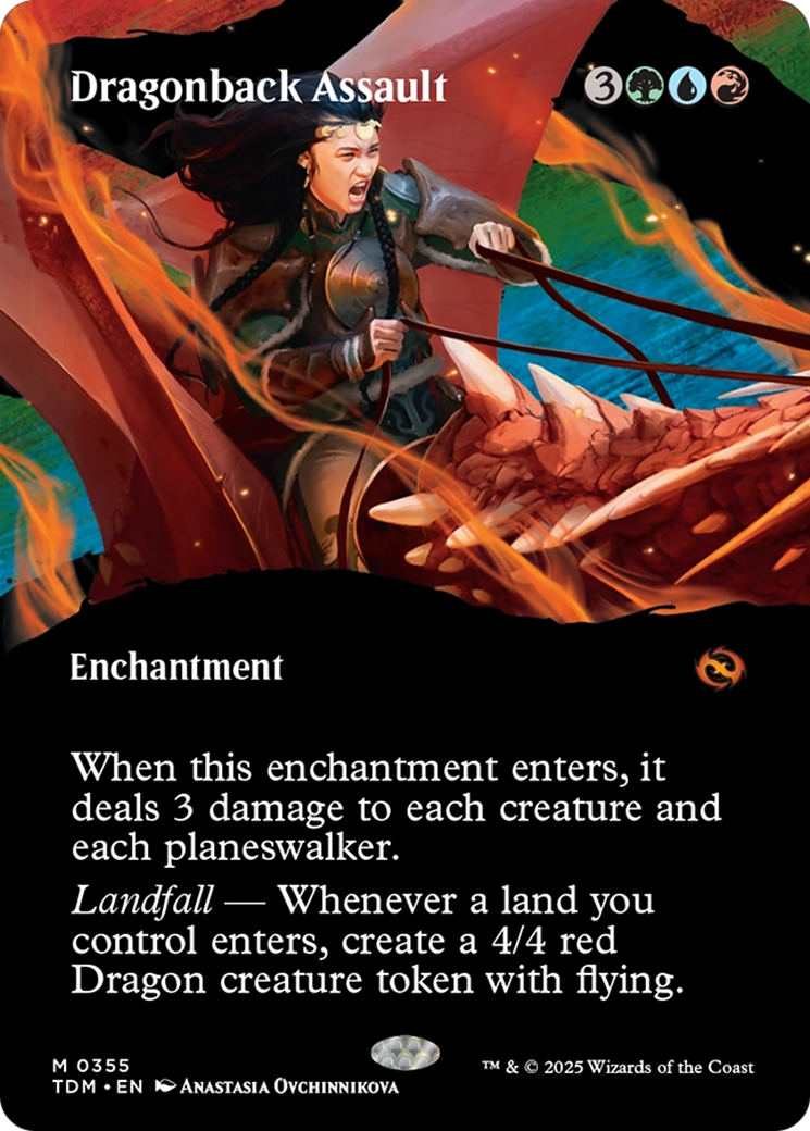 Dragonback Assault (Borderless) [Tarkir: Dragonstorm] | Gaming Infinity