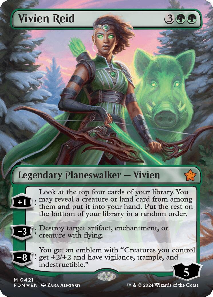 Vivien Reid (Borderless) (Mana Foil) [Foundations] | Gaming Infinity