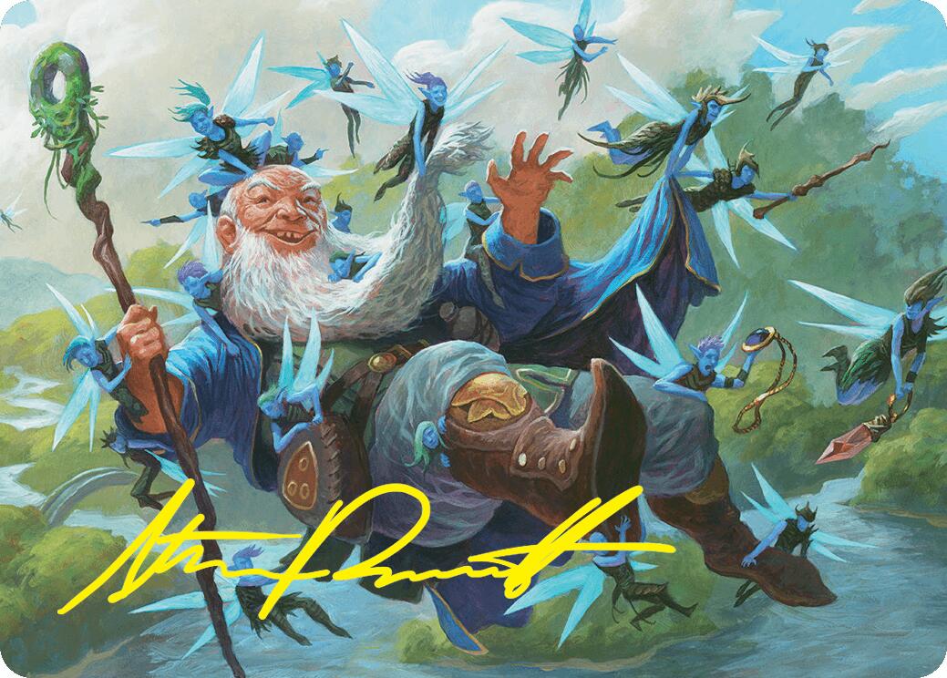 Mischievous Mystic Art Card (7/54) (Gold-Stamped Signature) [Foundations Art Series] | Gaming Infinity