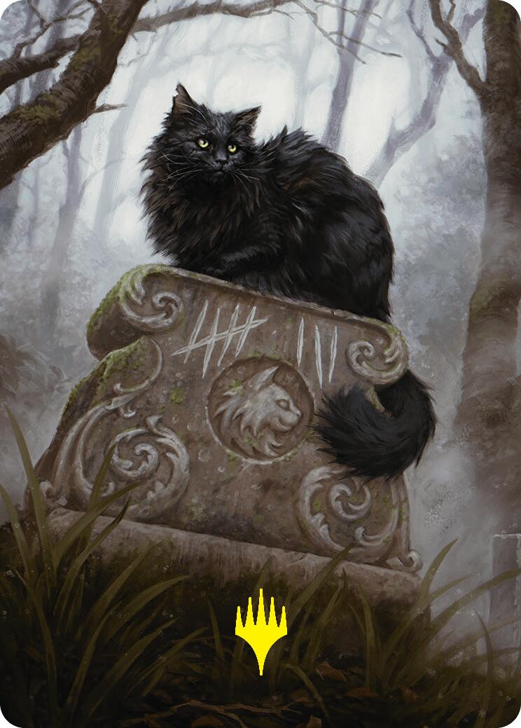Nine-Lives Familiar 2 Art Card (36/54) (Gold-Stamped Planeswalker Symbol) [Foundations Art Series] | Gaming Infinity