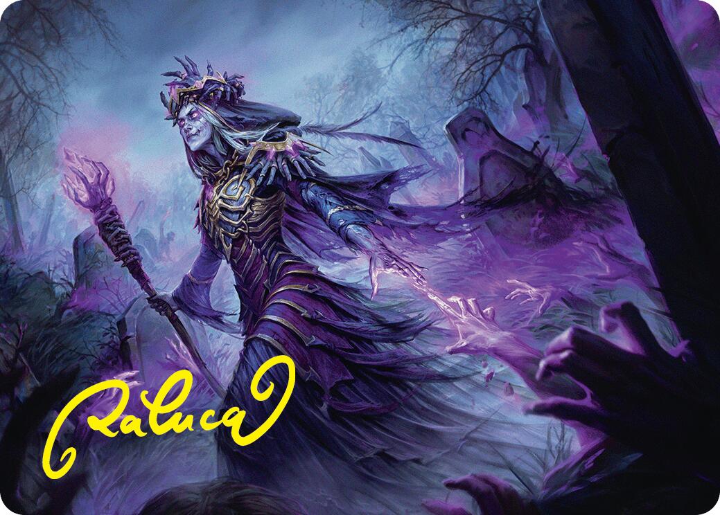 Zul Ashur, Lich Lord Art Card (10/54) (Gold-Stamped Signature) [Foundations Art Series] | Gaming Infinity